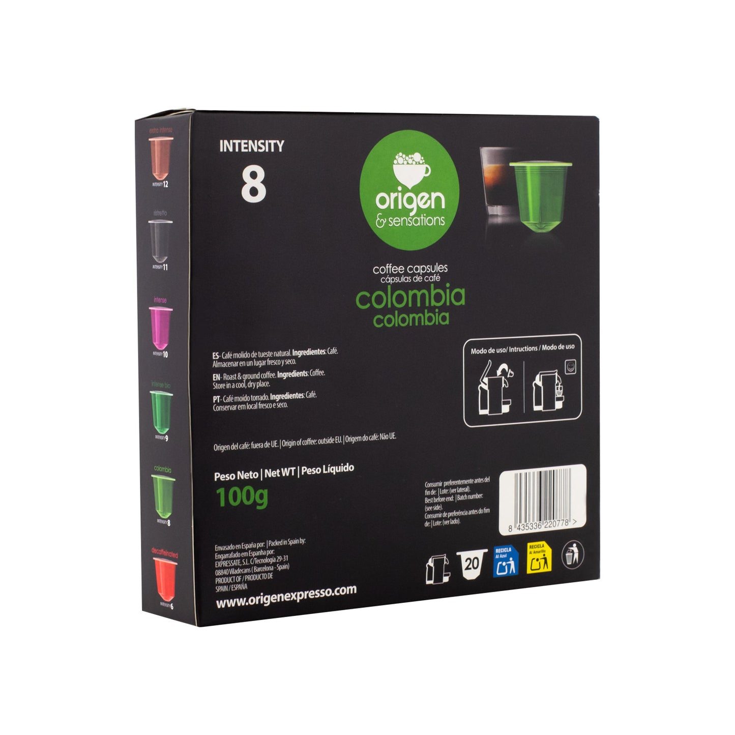 Cápsulas de Café Colombia