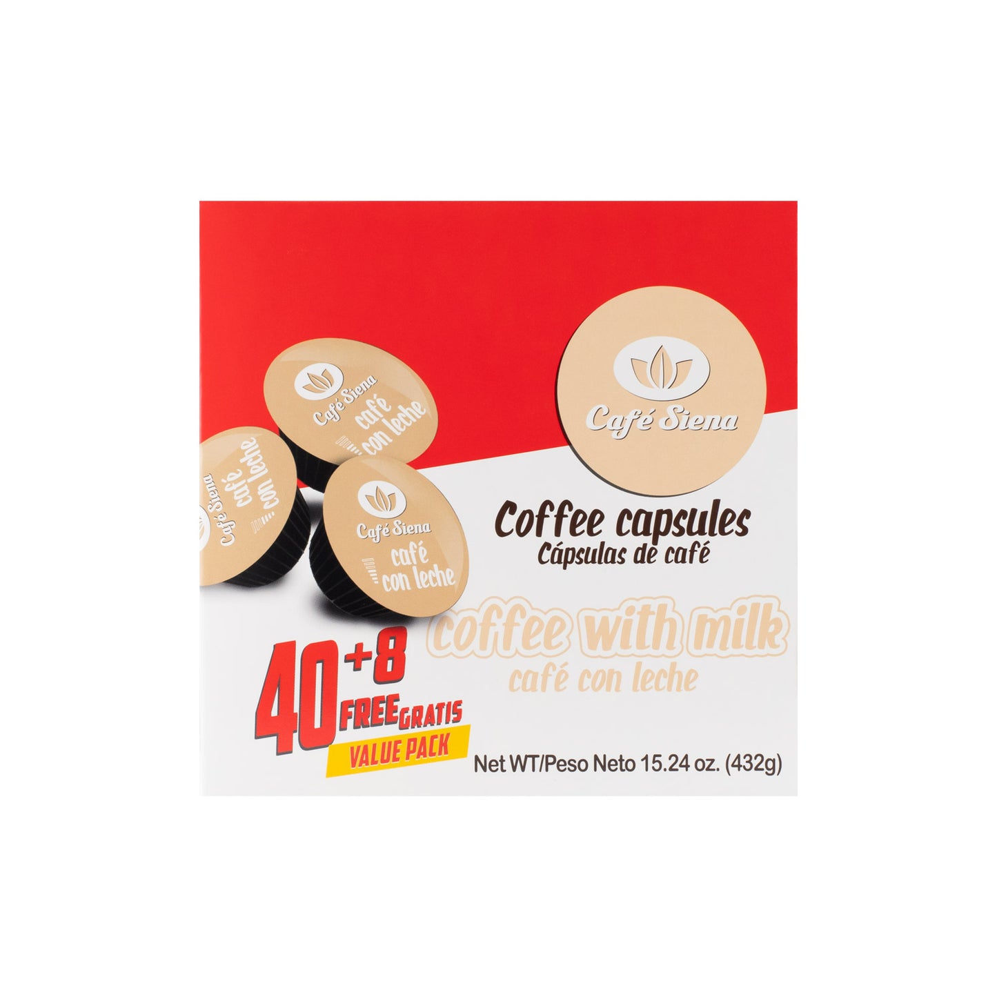 Cápsulas de Café con Leche (48 caps) · Café Siena