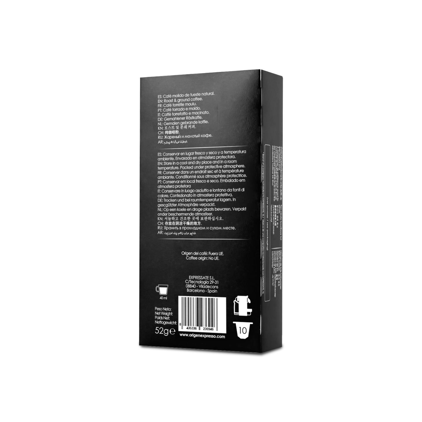 Cápsulas de aluminio Café Extra Intenso (10 caps) · Pura Coffee