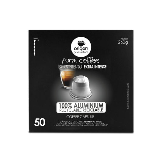 Cápsulas de aluminio Café Extra Intenso (50 caps) · Pura Coffee
