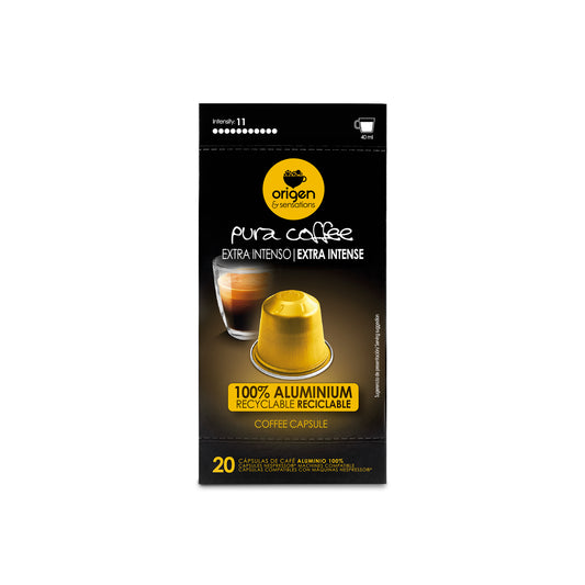 Cápsulas de aluminio Café Extra Intenso (20 caps) · Pura Coffee