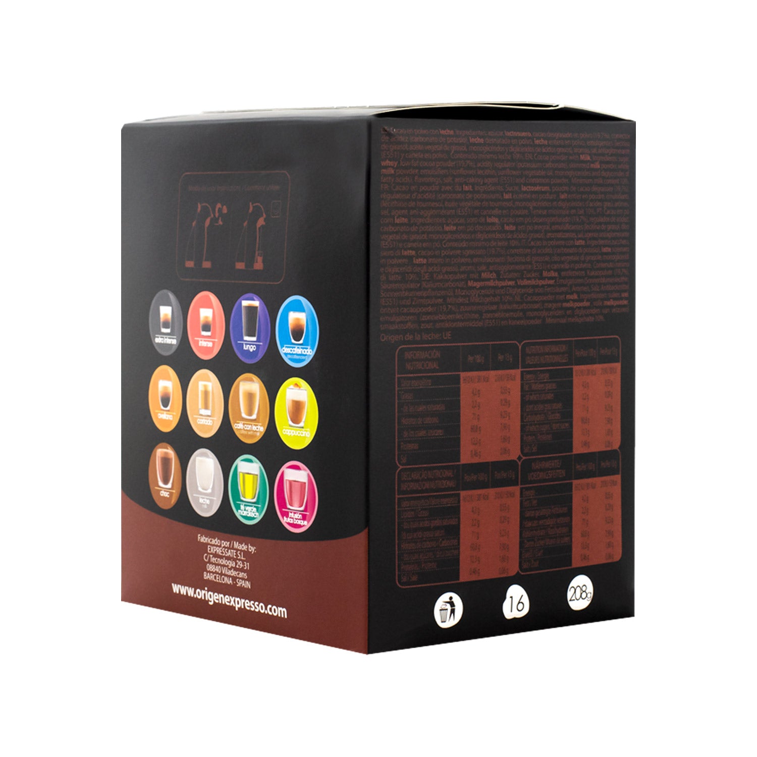 Capsulas Compatibles Dolce Gusto®* Origen Sensations Chocolate 64 bebidas